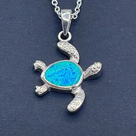 New in package silver opal turtle 18” necklace - Picture 2 of 8